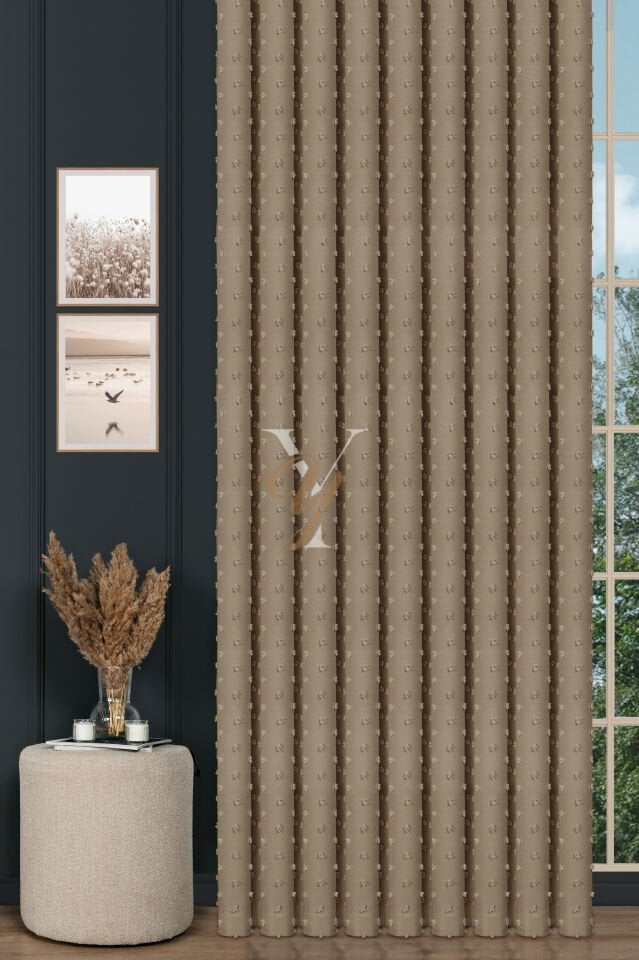 Armani Fon Perde V-678 Koyu Krem