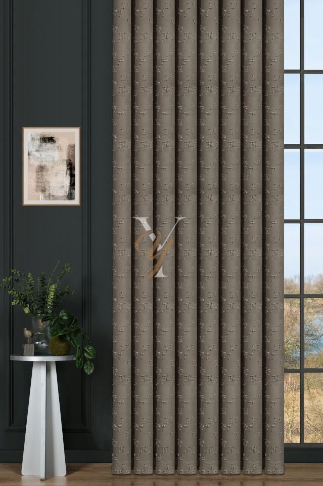 Kenzo Fon Perde V-679 Açık Kahve