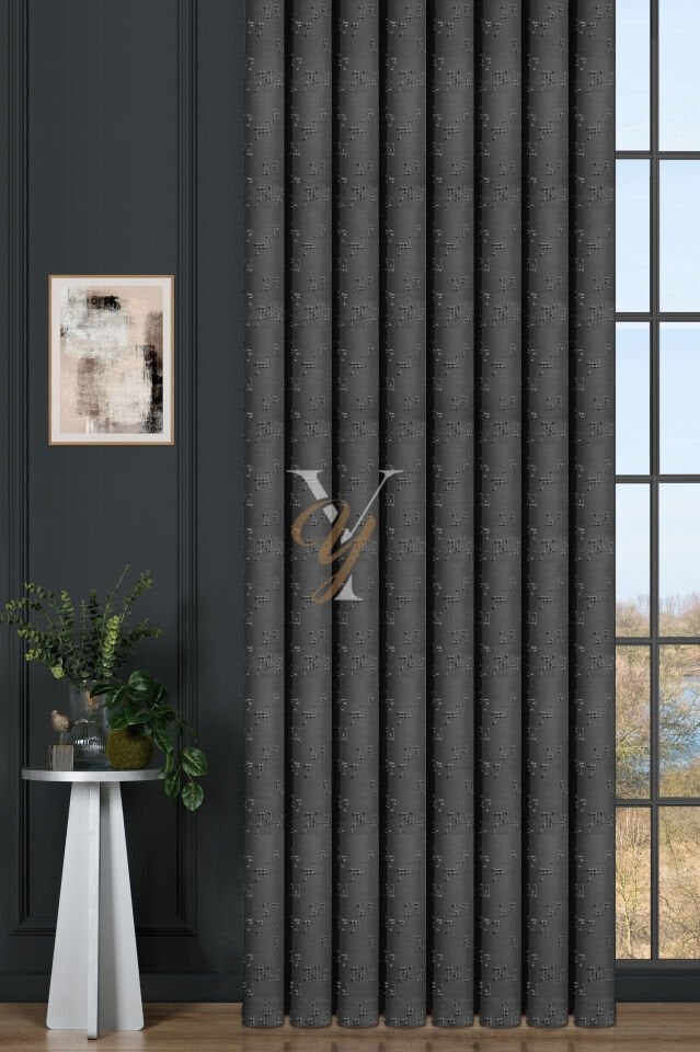 Kenzo Fon Perde V-680 Koyu Gri