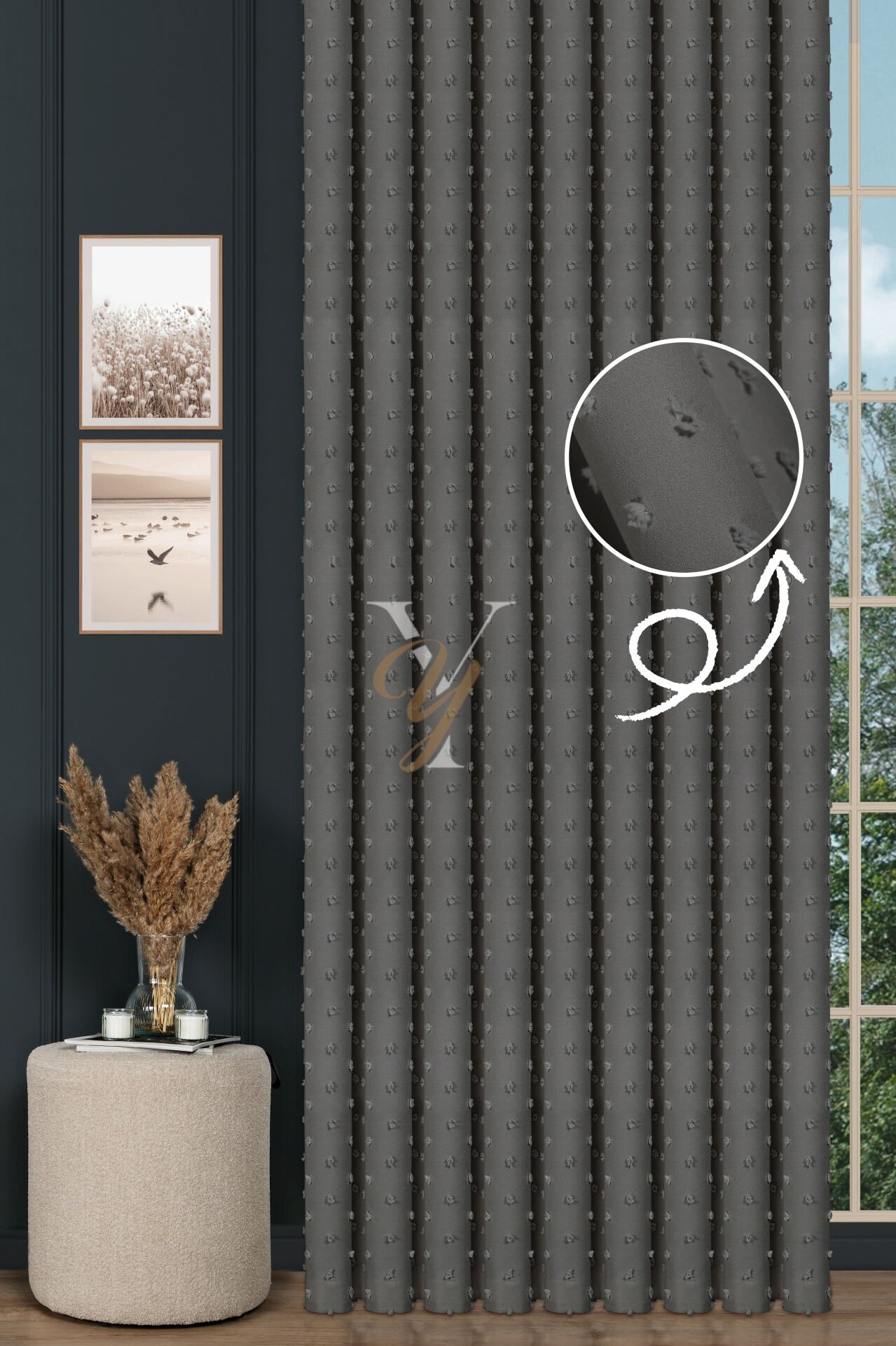 Armani Fon Perde V-681 Açık Gri Numune