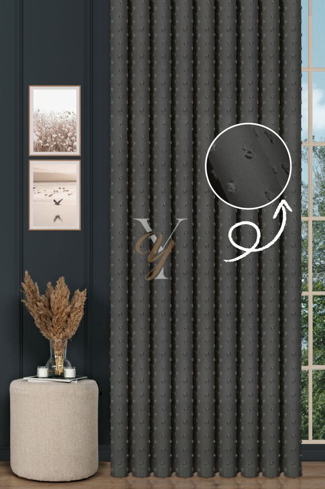 Armani Fon Perde V-680 Gri Numune