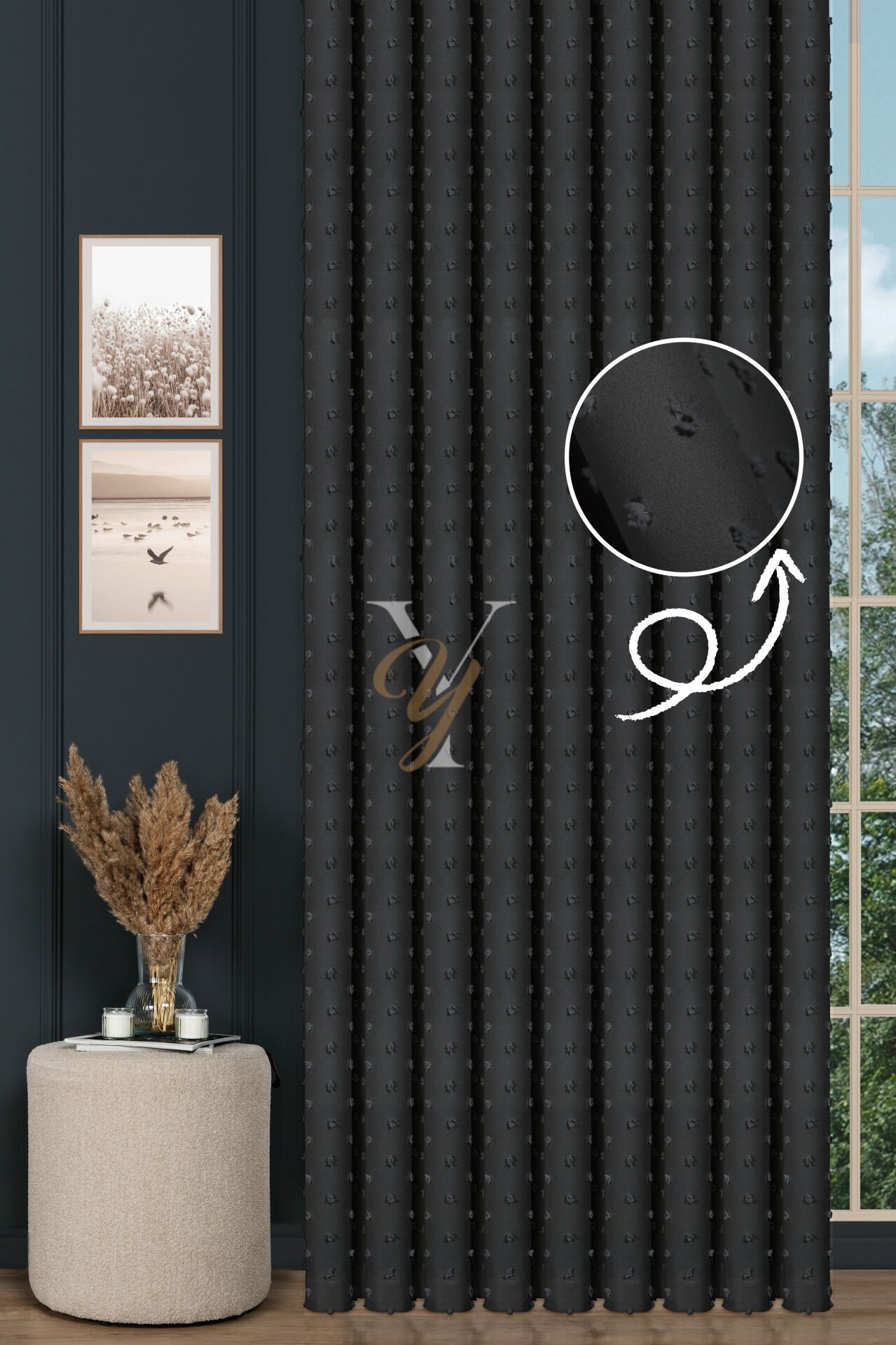 Armani Fon Perde V-682 Antrasit Top Seçimi