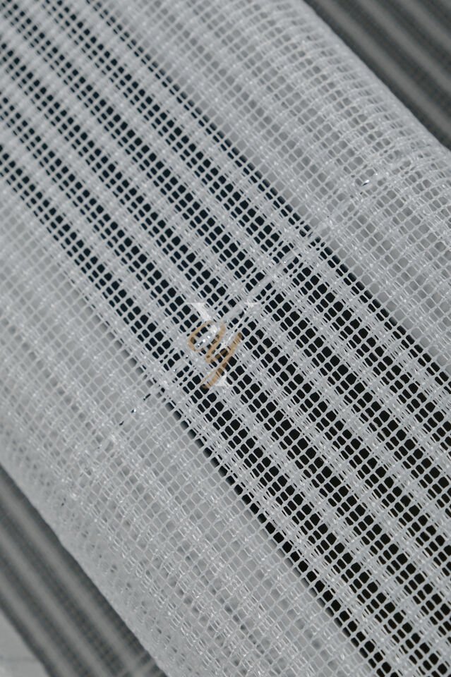 5033 Tül Perde V-Gümüş Simli