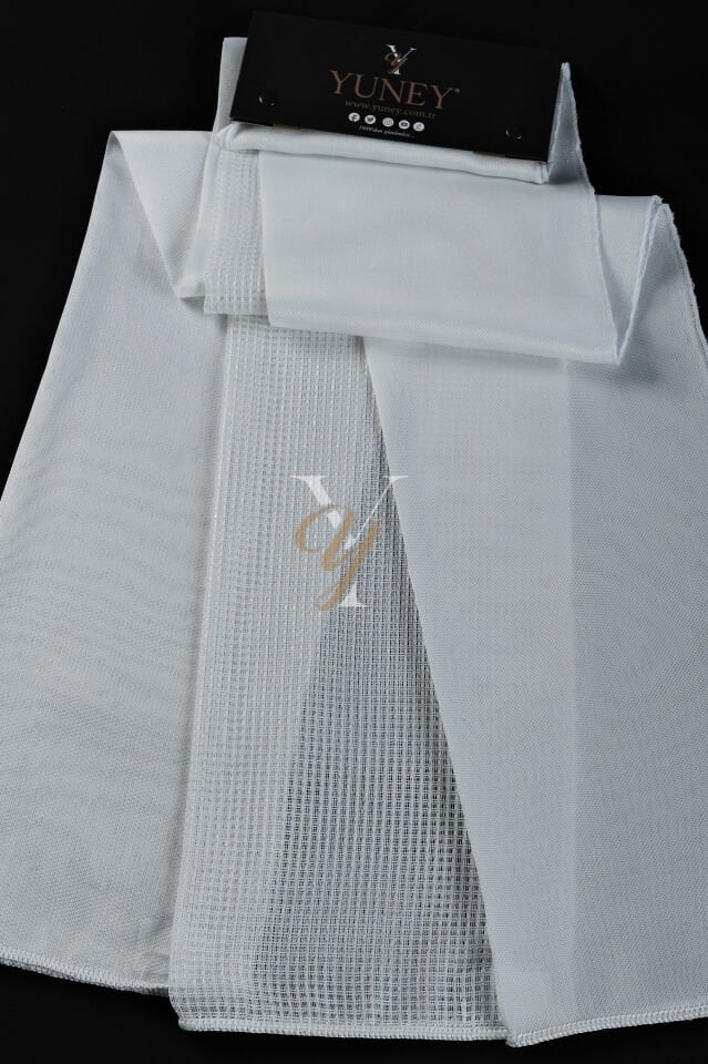 6401 Tül Perde V-Şeffaf Simli