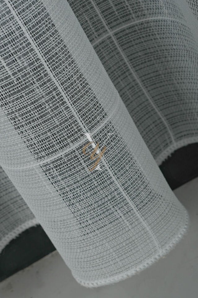 5504 Tül Perde V-01 Ekru