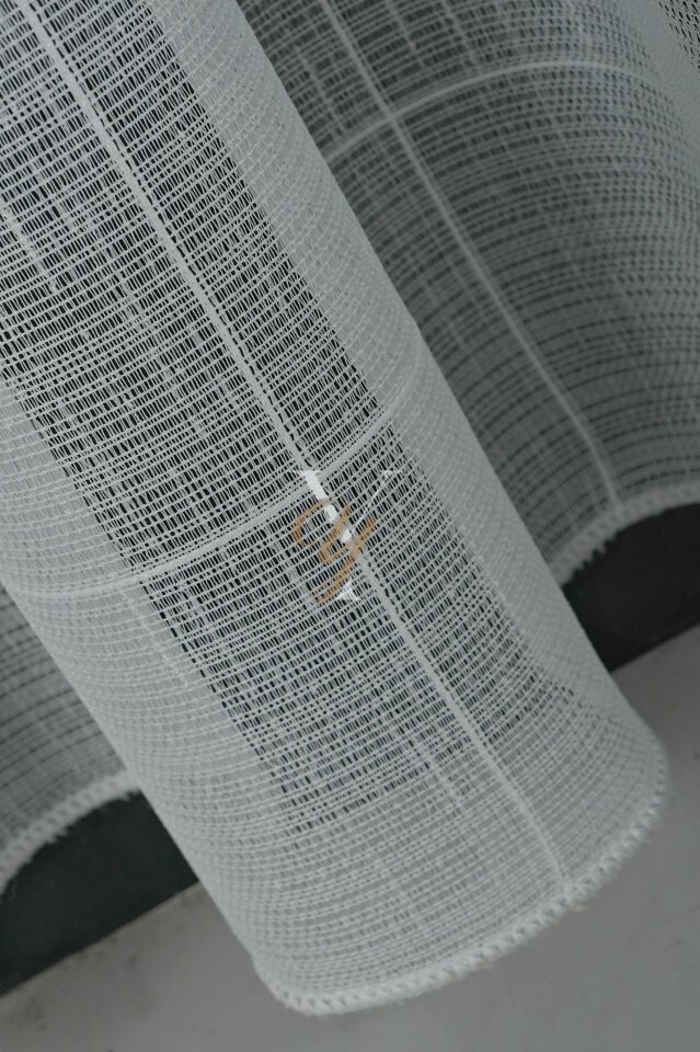 5504 Tül Perde V-01 Ekru
