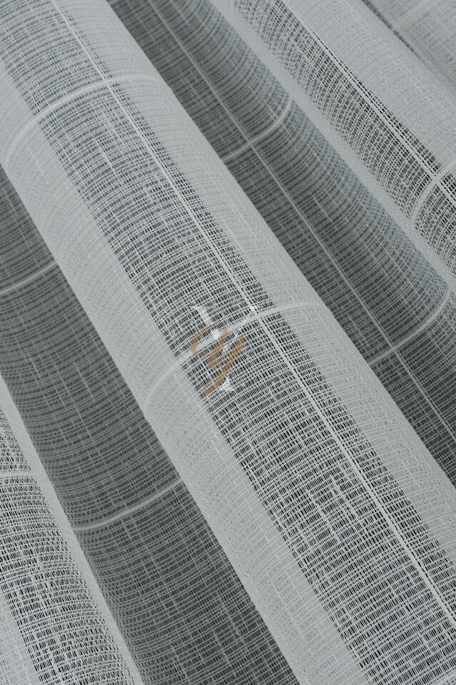 5504 Tül Perde V-01 Ekru