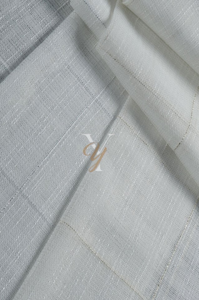 5504 Tül Perde V-01 Ekru