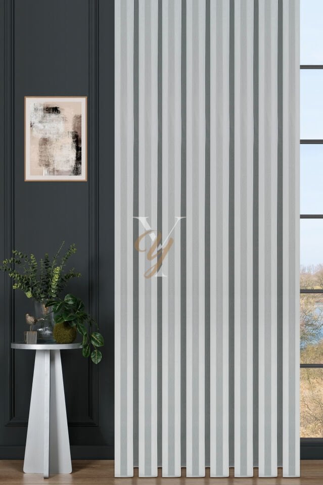 4557 Tül Perde V-01 Ekru