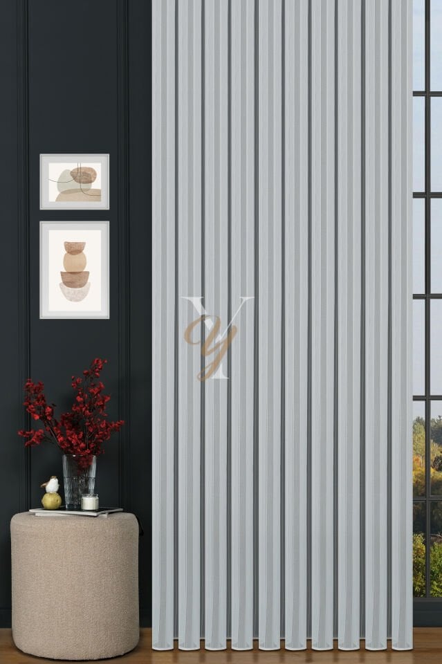 4608 Tül Perde V-01 Ekru