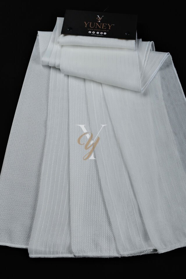 4611 Tül Perde V-01 Ekru