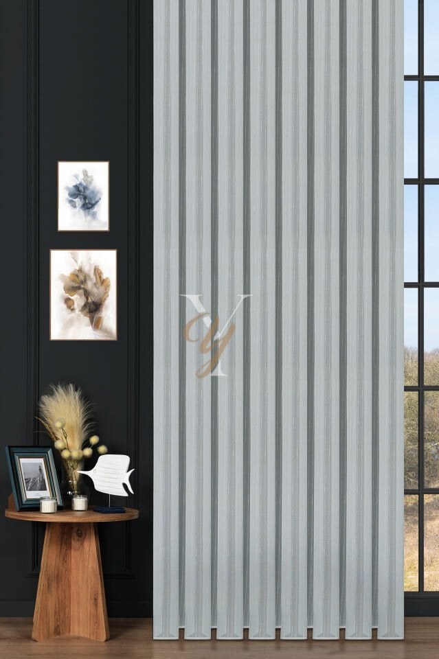 4611 Tül Perde V-01 Ekru