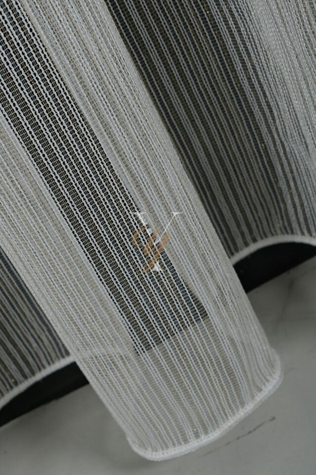 Yasemin Raporlu Çelik Tül Perde V-Gold