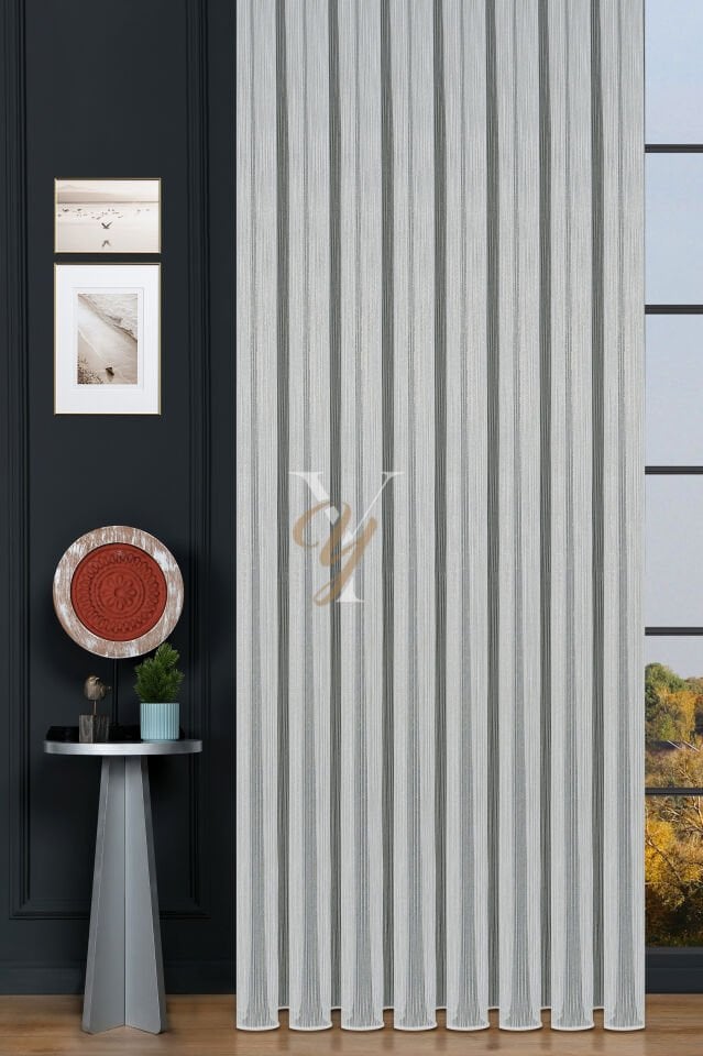 Yasemin Raporlu Çelik Tül Perde V-Gold