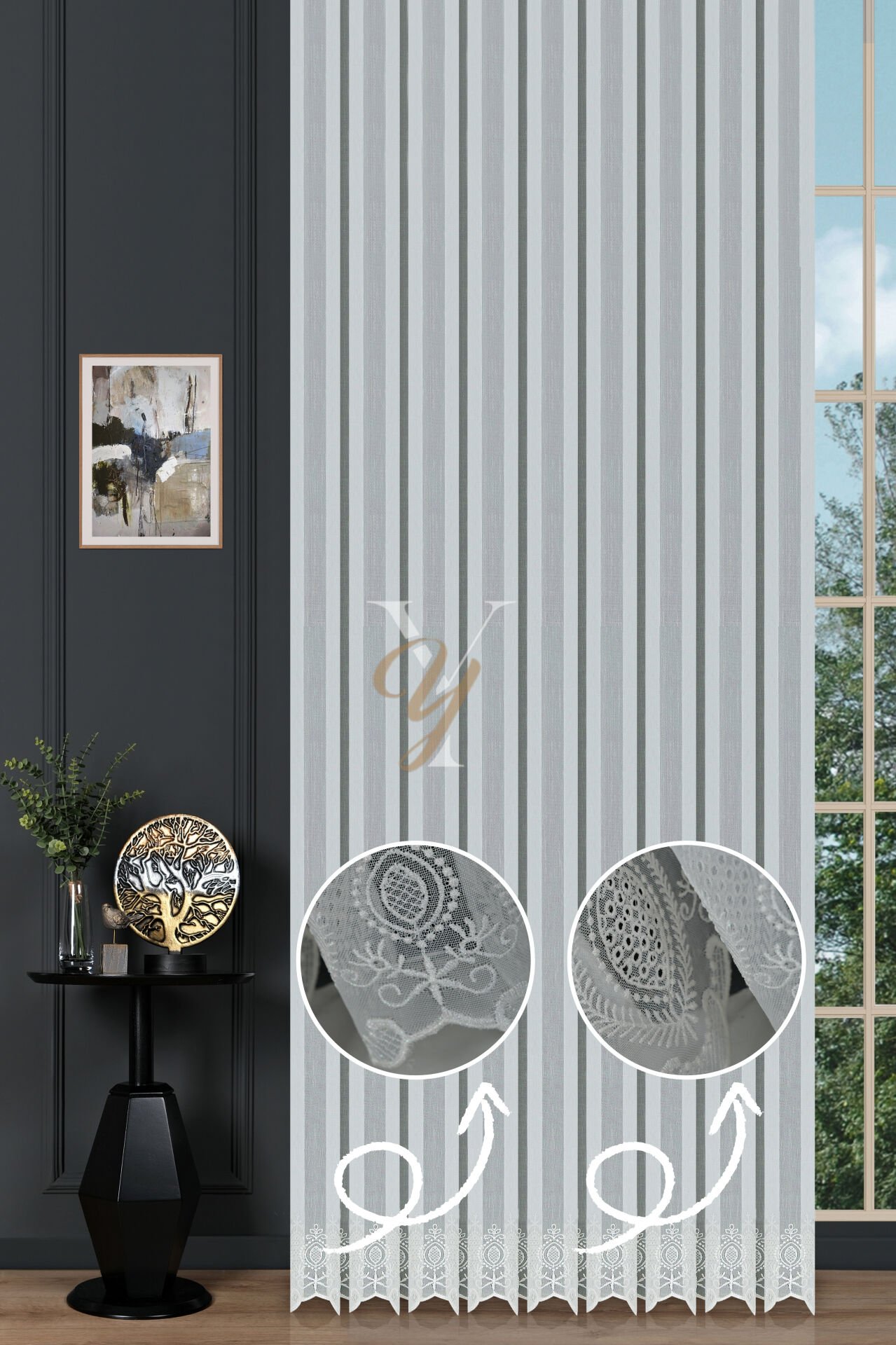 2415 Etek Tül Perde V-Fikse