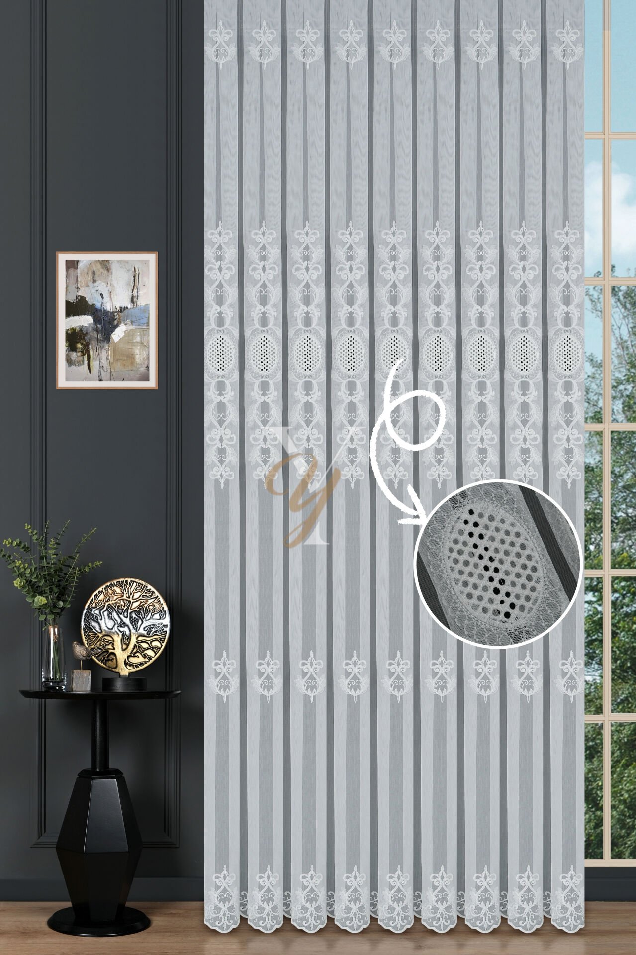 Np-2452-1 Tül Perde V-Fikse