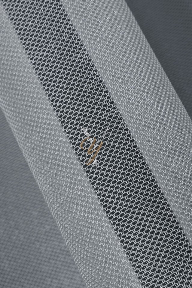 Piezzo Sedef Tül Perde V-Metalik Gri