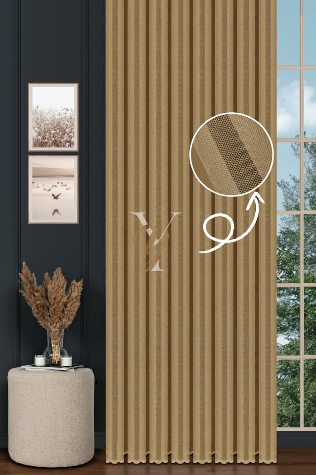 Piezzo Sedef Tül Perde V-Hardal