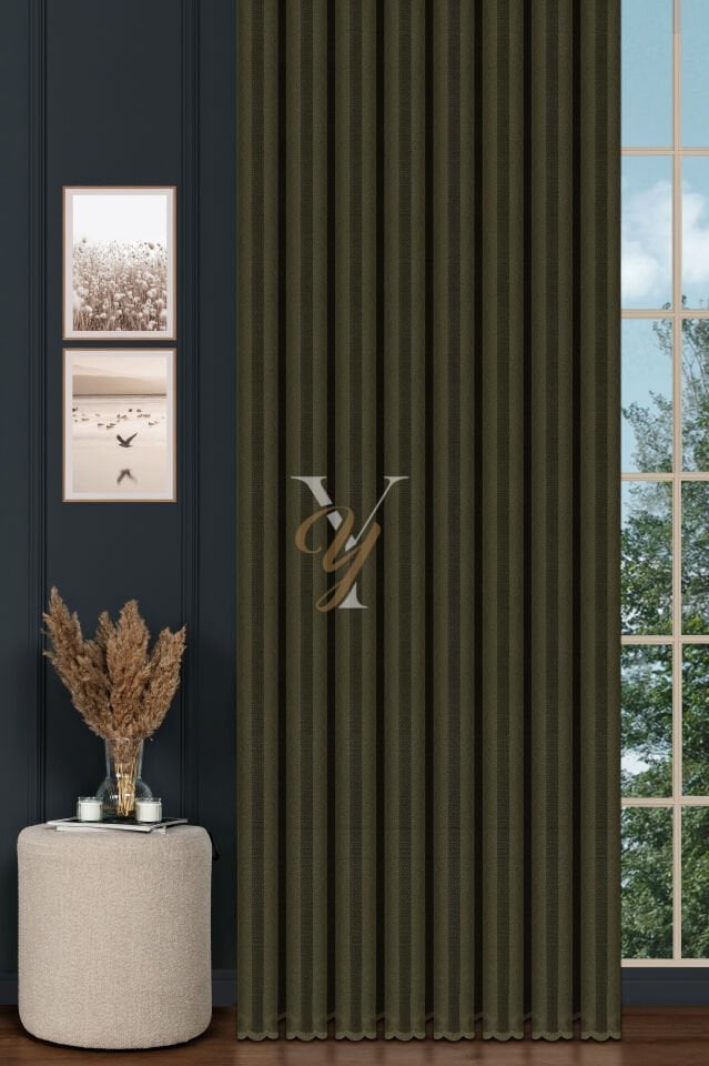 Piezzo Sedef Tül Perde V-H.Yeşili