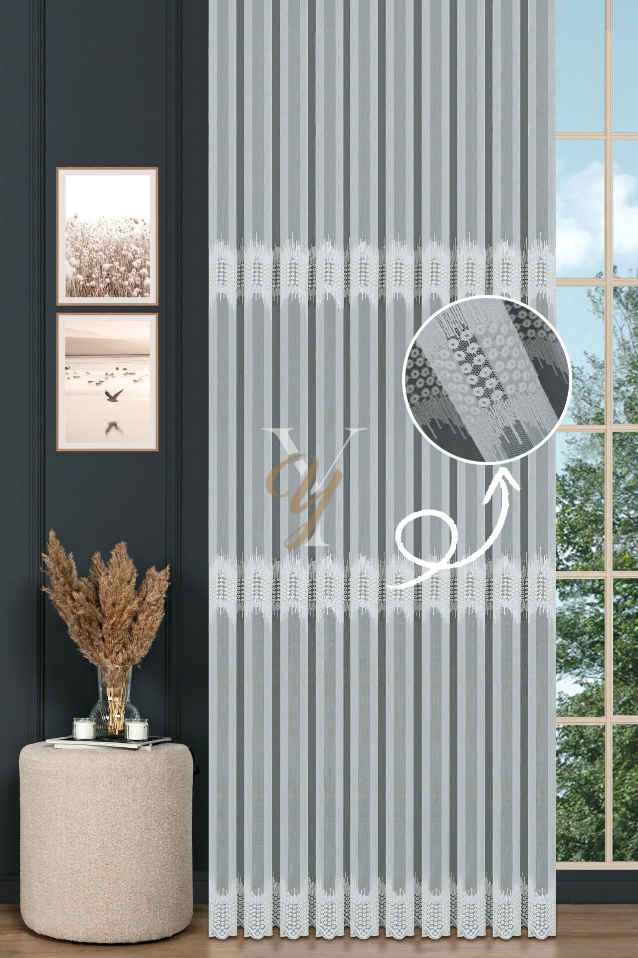 8P9442 - 12P9442 Tül Perde V-Fikse