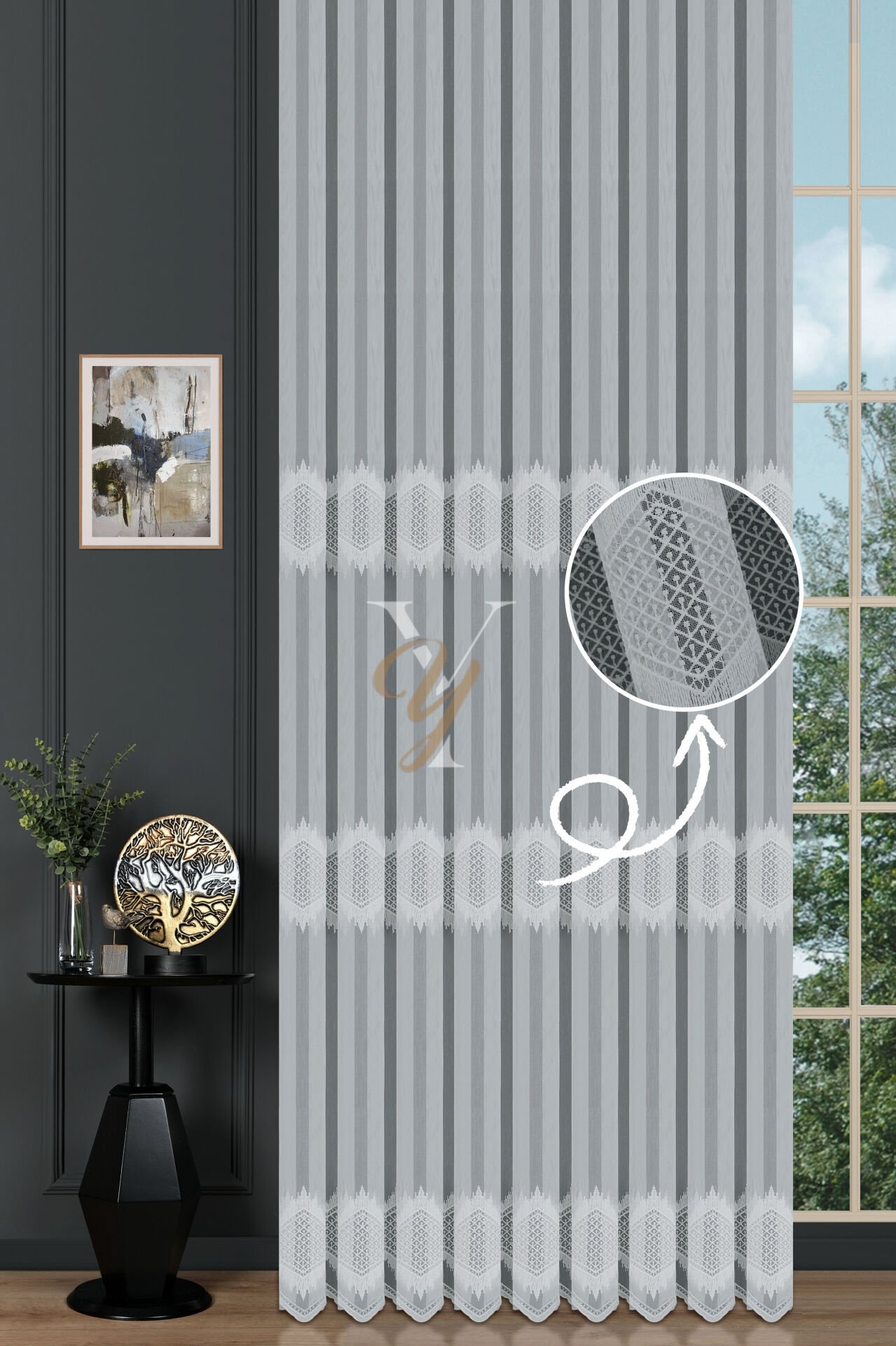 12P9480 Tül Perde V-Fikse