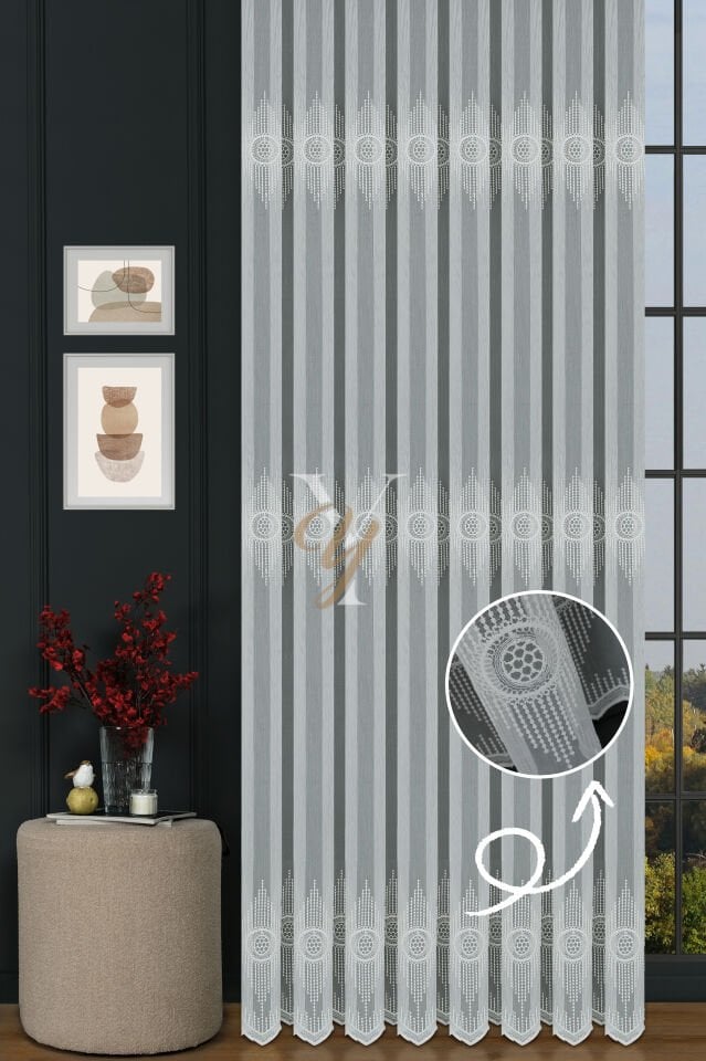 8P9553 - 12P9553 Tül Perde V-Fikse