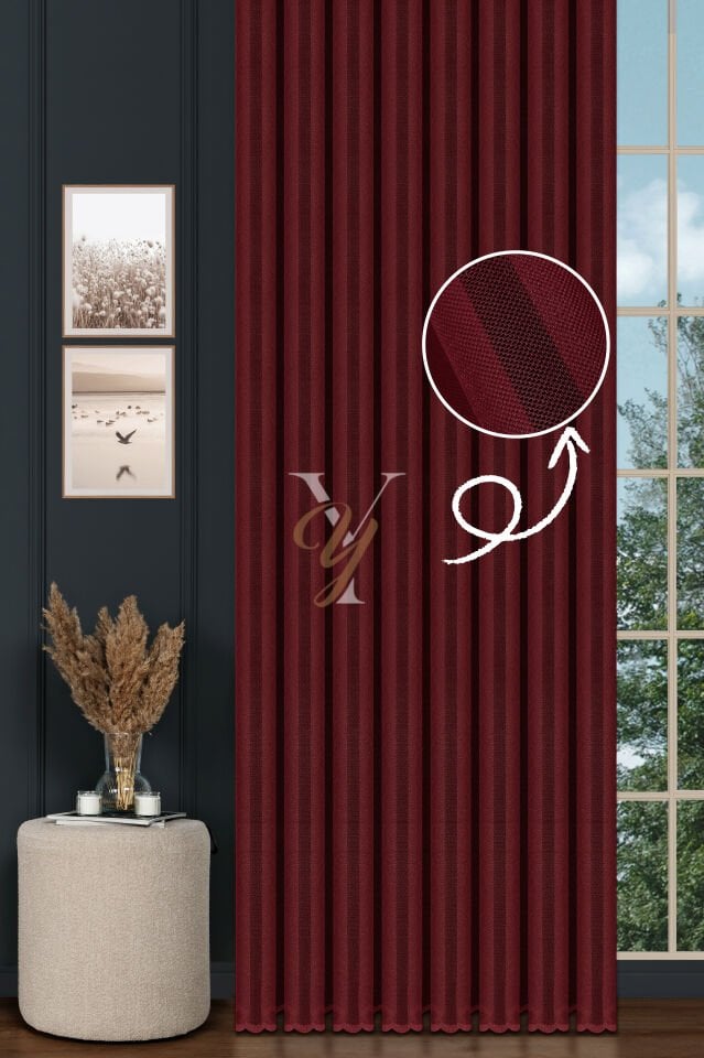 Piezzo Sedef Tül Perde V-Bordo