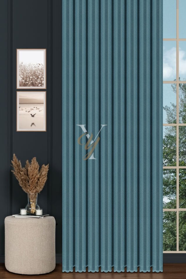 Piezzo Sedef Tül Perde V-Mint