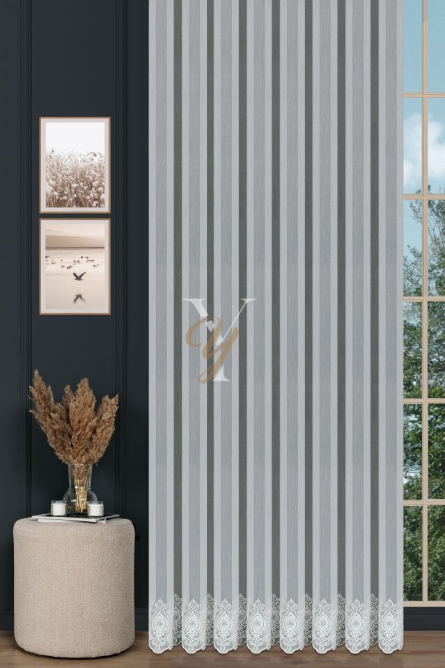 2505 Etek Tül Perde V-Fikse Kesim