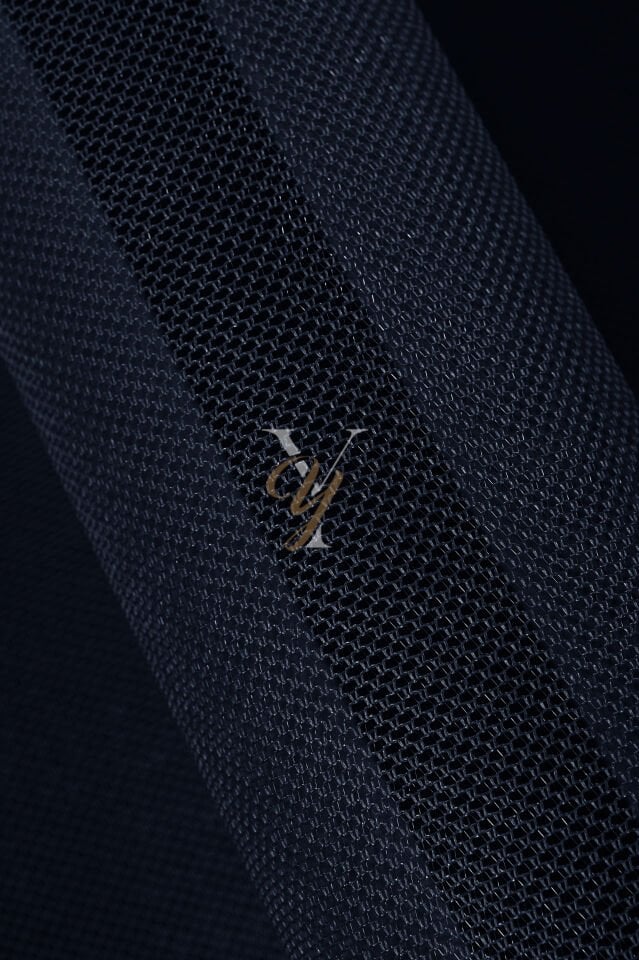 Piezzo Sedef Tül Perde V-Lacivert