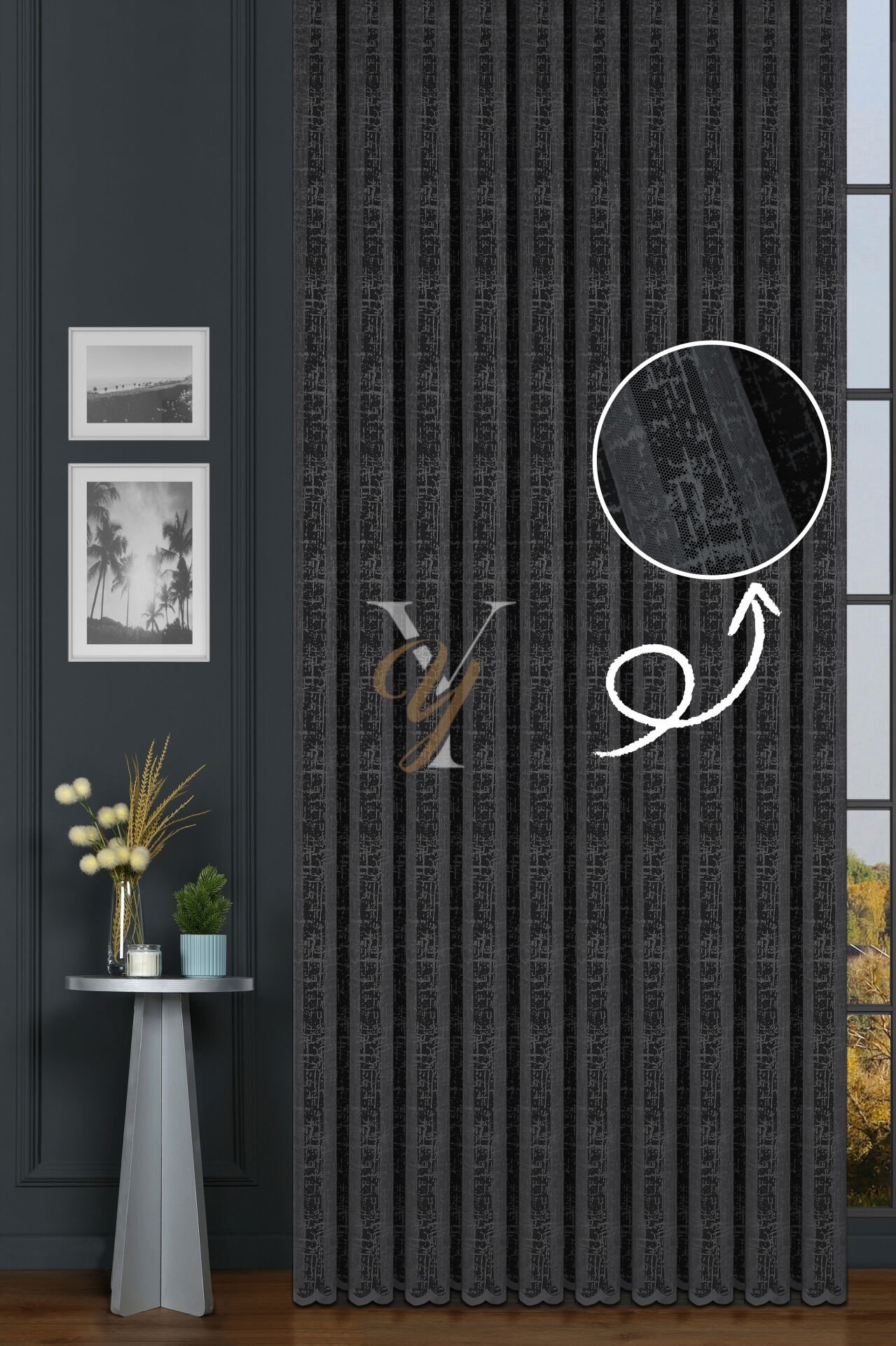 Petek Kdk Tül Perde 710 V-Gri