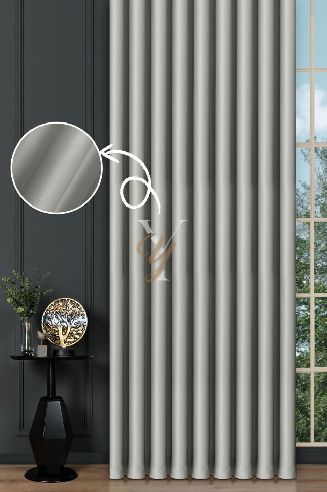 Blackout Fon Perde V-2009 Gümüş Gri