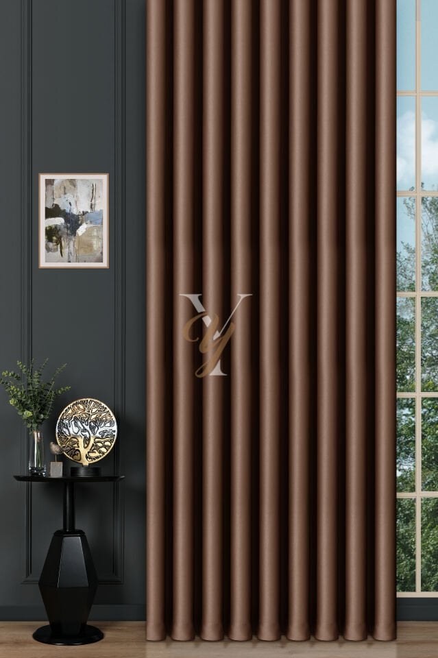 Blackout Fon Perde V-2010 Kahverengi