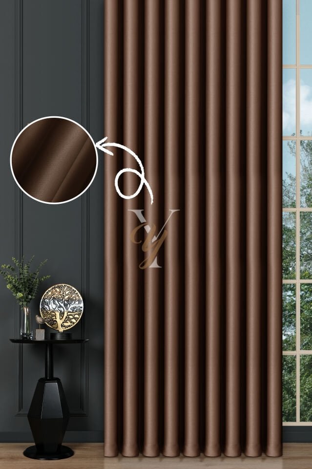 Blackout Fon Perde V-2010 Kahverengi