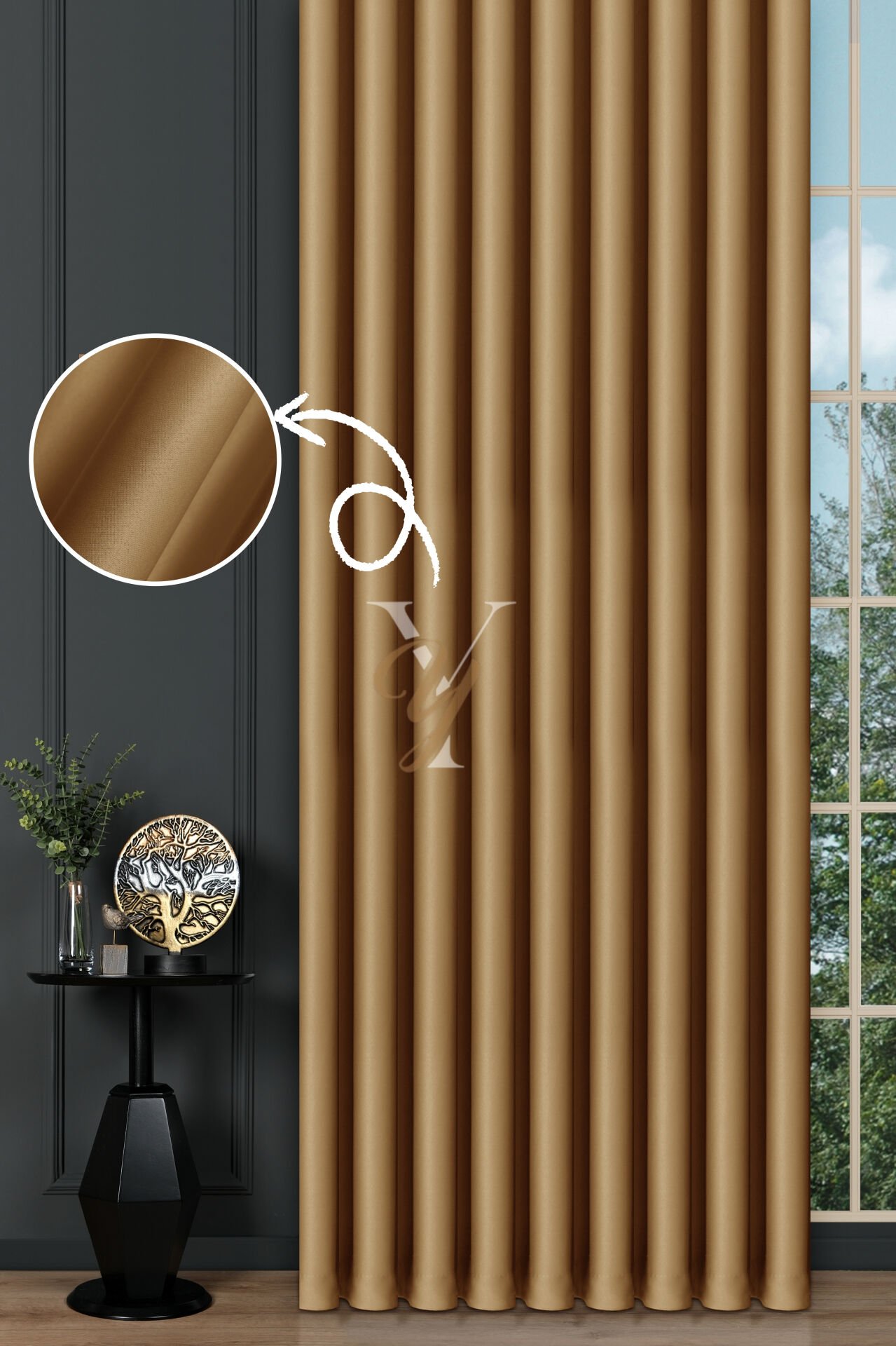 Blackout Fon Perde V-2012 Altın