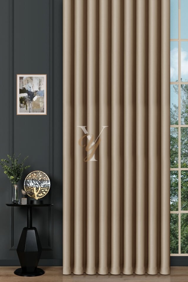 Blackout Fon Perde V-2020 Sütlü Kahve