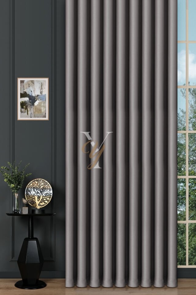 Blackout Fon Perde V-2023 Koyu Gri