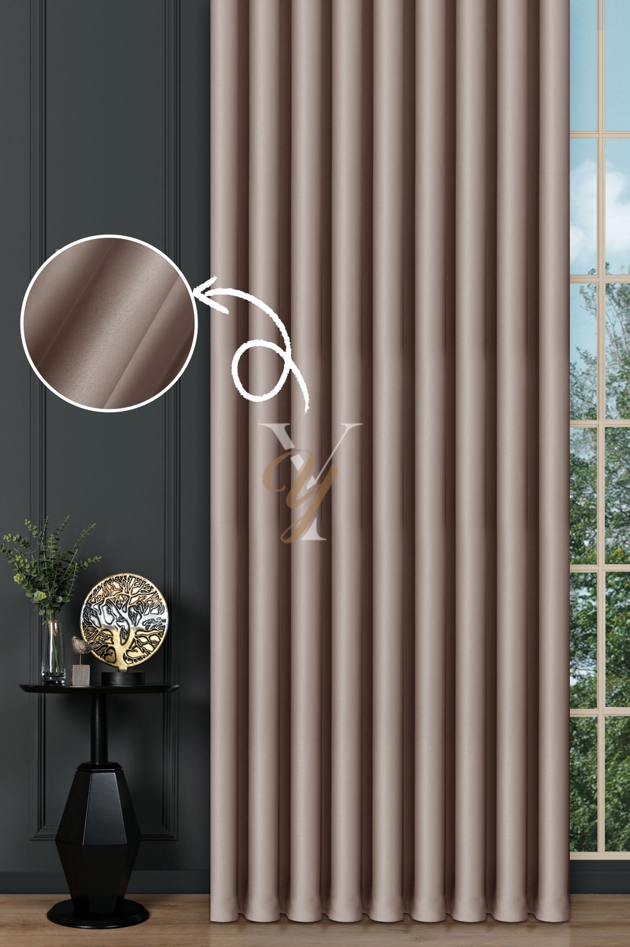 Blackout Fon Perde V-2027 Toz Pembe