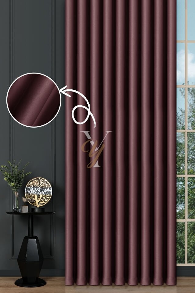 Blackout Fon Perde V-2028 Koyu Mor