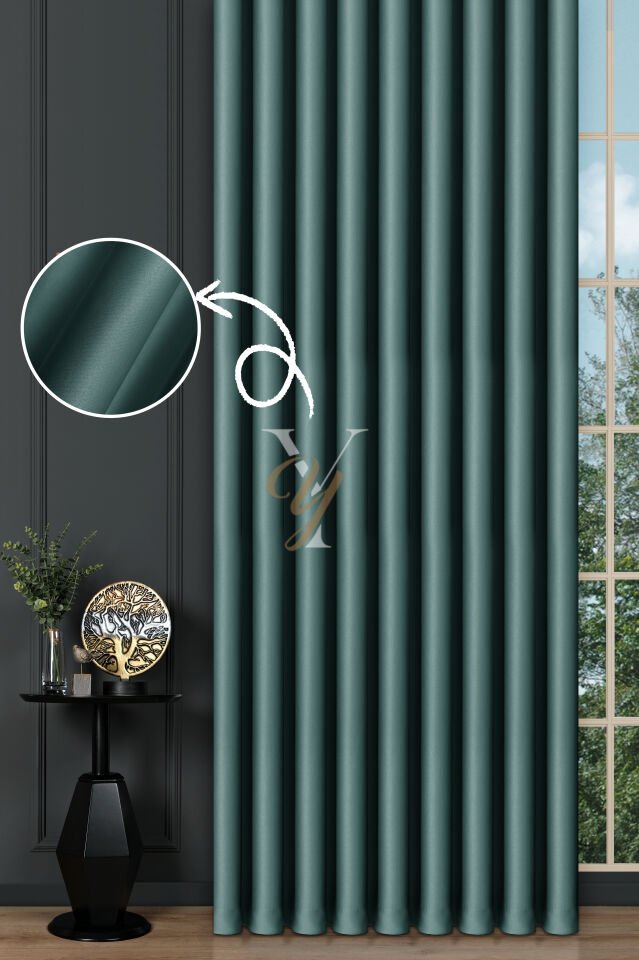 Blackout Fon Perde V-2029 Petrol Yeşili