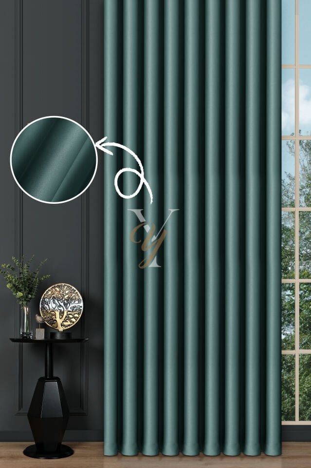 Blackout Fon Perde V-2029 Petrol Yeşili