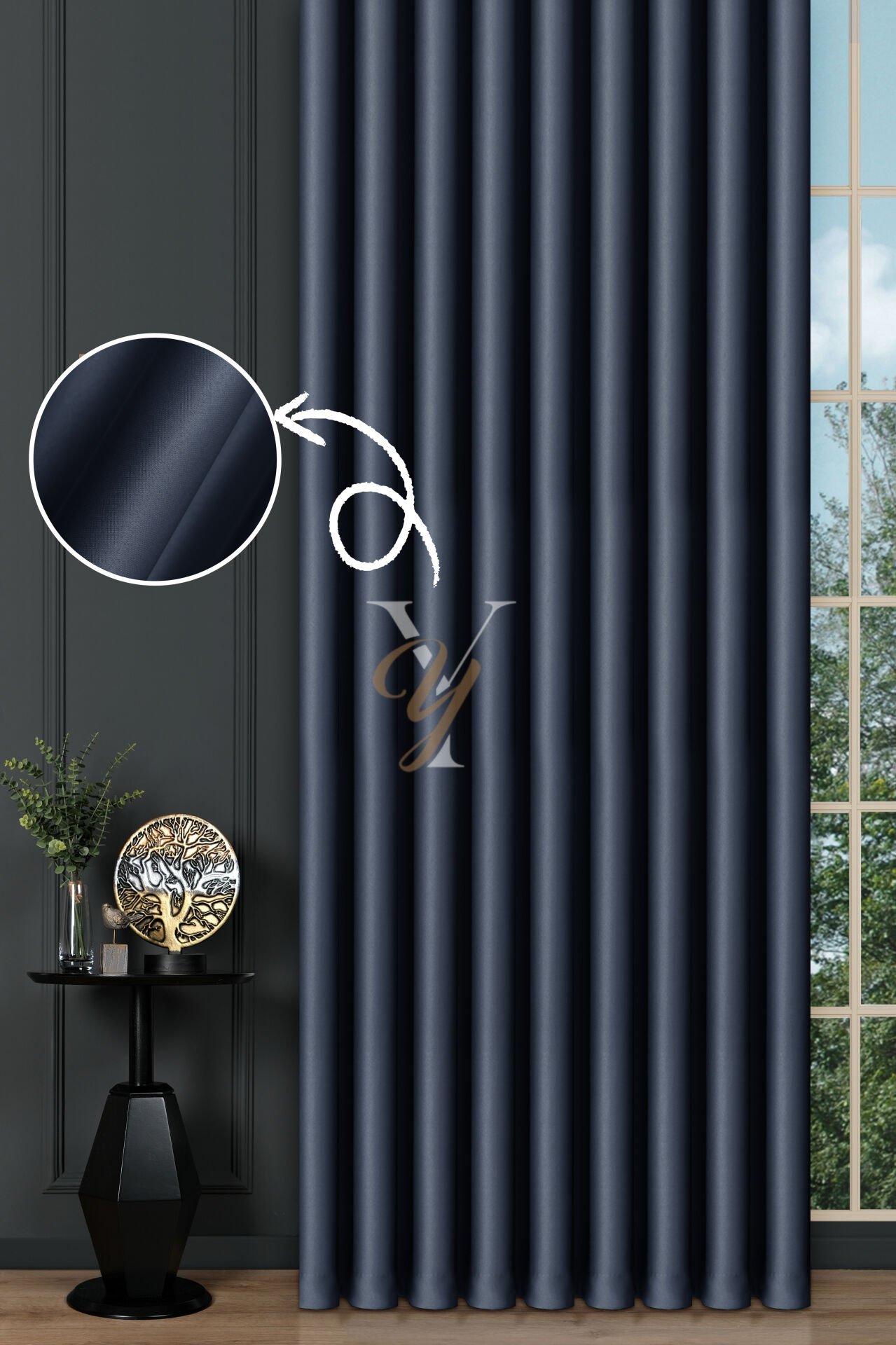 Blackout Fon Perde V-2032 İndigo