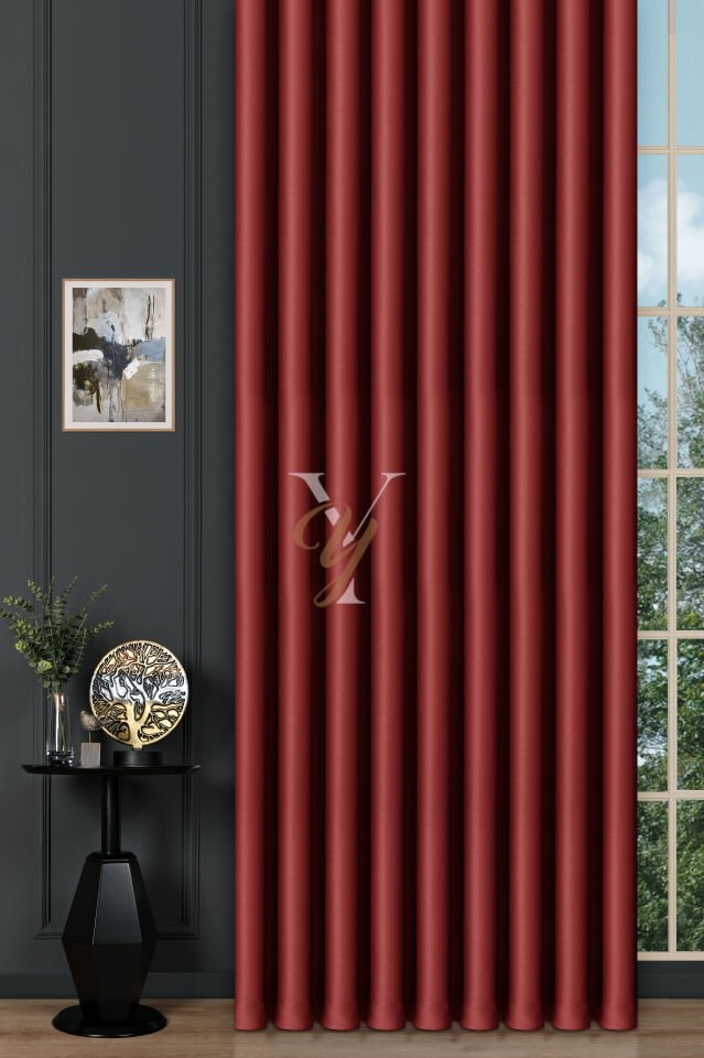 Blackout Fon Perde V-2038 Kırmızı