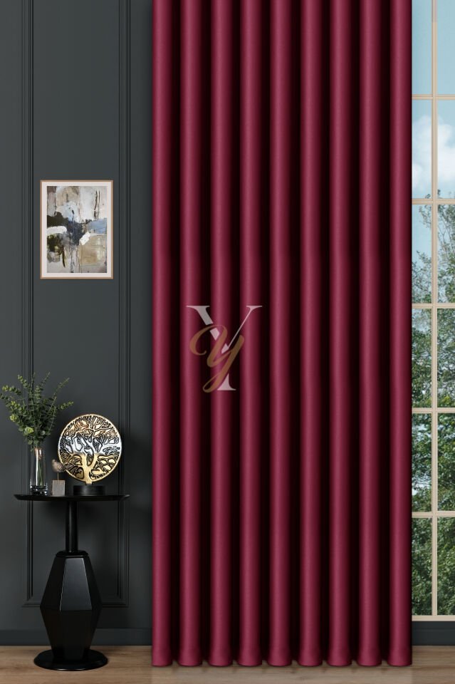 Blackout Fon Perde V-2039 Bordo