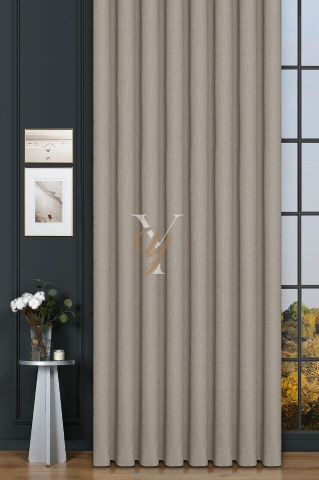 Keten Fon Perde V-4002 Bej