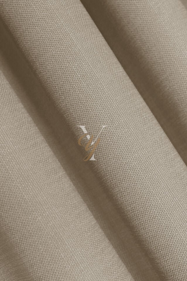 Keten Fon Perde V-4004 Krem