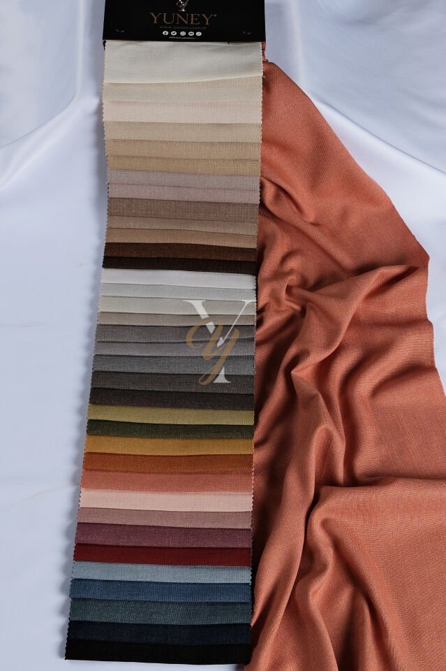 Keten Fon Perde V-4011 Kahve