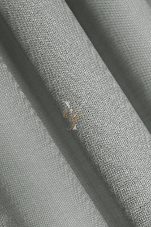 Keten Fon Perde V-4014 Açık Gri