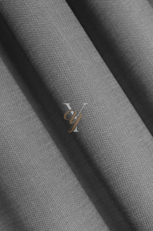 Keten Fon Perde V-4016 Silver