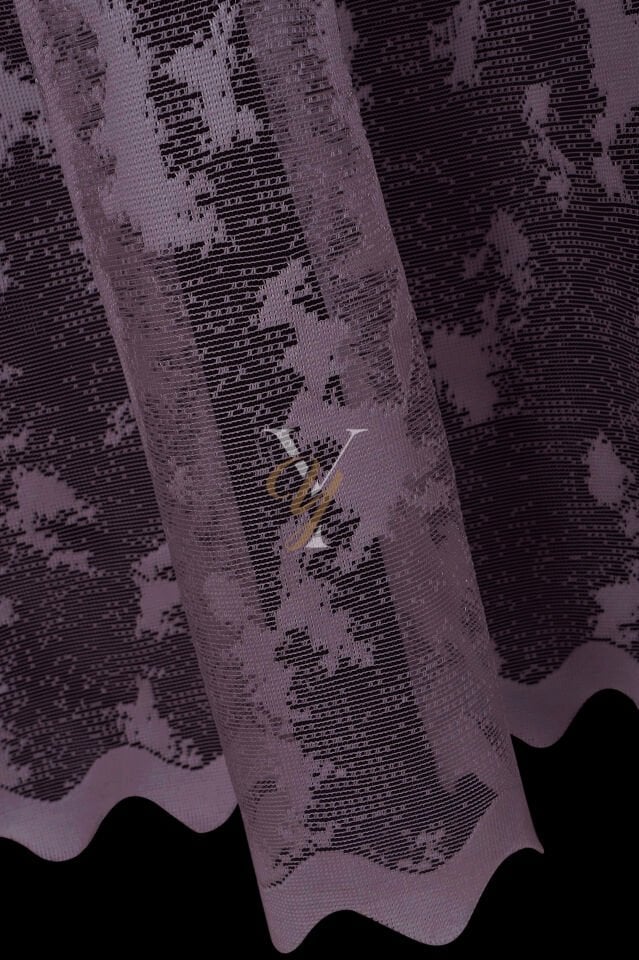 Kdk Pırıltı Lüx Tül Perde Bulut V-Mürdüm